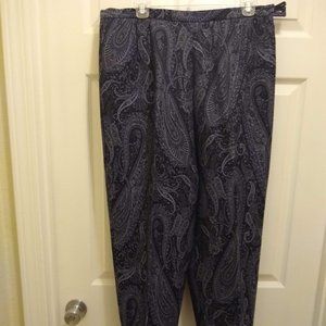 Talbots Paisley pants